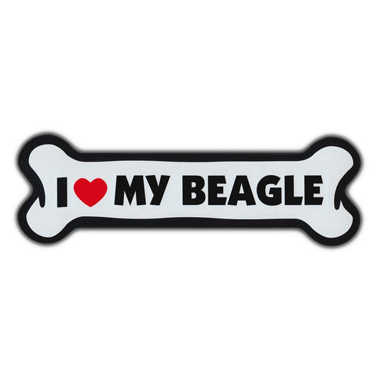 Magnet, Giant Size Dog Bone, I Love My Beagle, 10