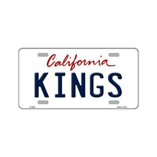 License Plate, Metal Vanity Tag Cover, Los Angeles Kings, 12
