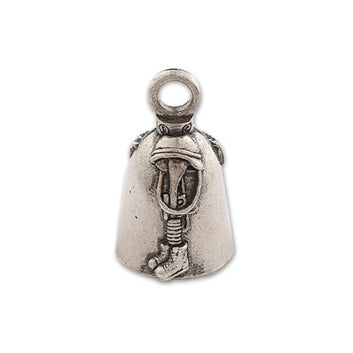Guardian Bell, Metal, In Memory of Our Fallen Heroes, Military Field Cross, Motorcycle Good Luck Bell, .75