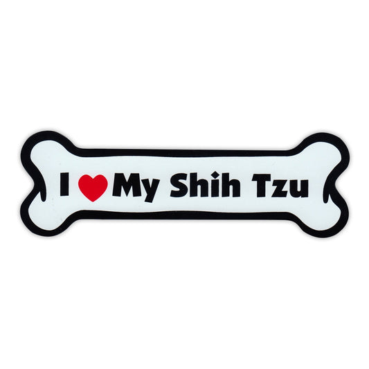 Magnet, Dog Bone, I Love My Shih Tzu, 7