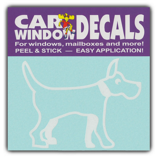 Decal, Window Decal, Medium Size Dog Breed, 3.5