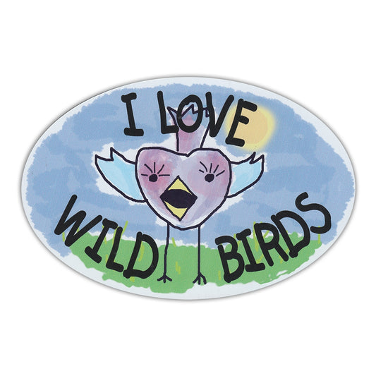 Magnet, Oval, I Love Wild Birds, 6