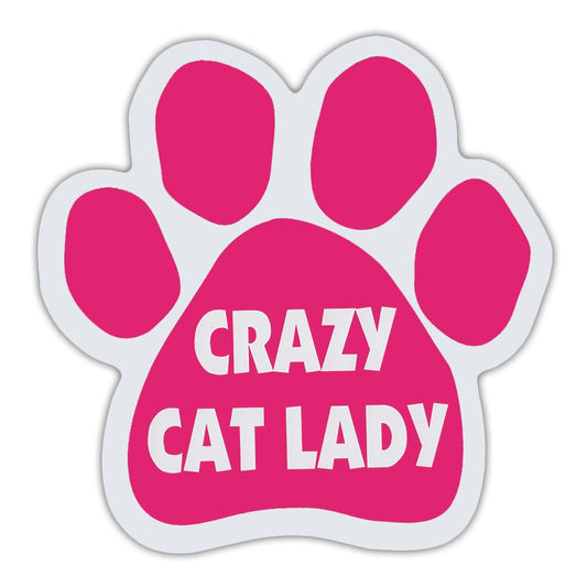 Magnet, Pink Cat Paw, Crazy Cat Lady, 5.5