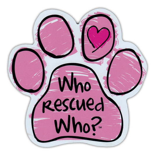 Magnet, Paw Magnet, Pink Scribble, Who Rescued Who?, 5.5