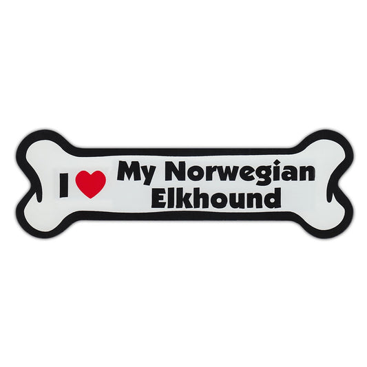 Magnet, Dog Bone, I Love My Norwegian Elkhound, 7