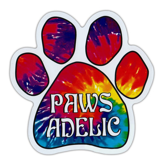 Magnet, Dog/Cat Paw, Paws-Adelic (Hippy, Tie Dye, Peace), 5.5