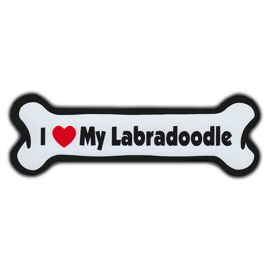 Magnet, Dog Bone, I Love My Labradoodle, 7