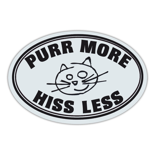 Magnet, Oval, Purr More, Hiss Less, 6