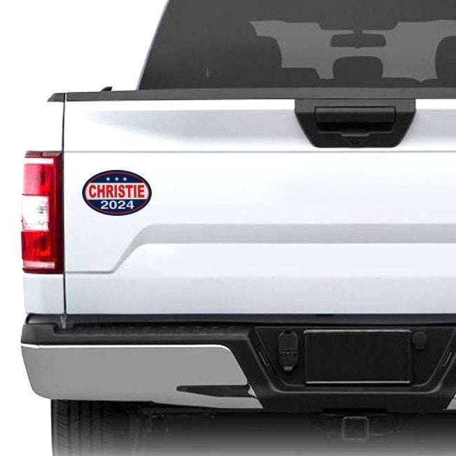 Oval Magnet - Chris Christie 2024 White Truck