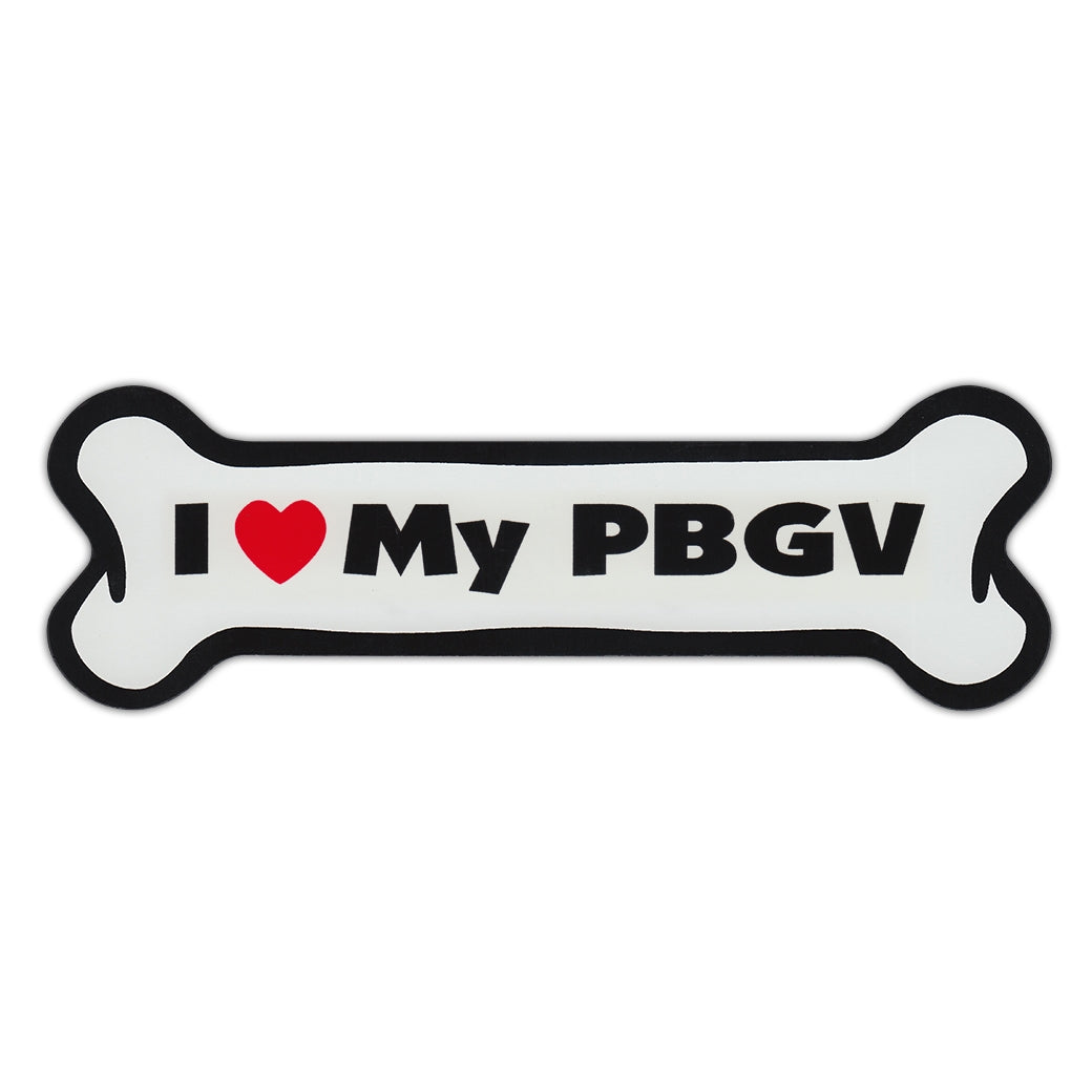 Dog Bone Magnet - I Love My PBGV