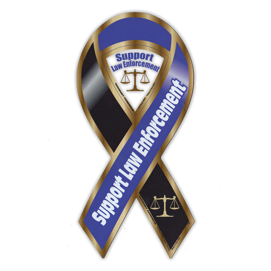 Magnet, Ribbon, Law Enforcement Support, 4