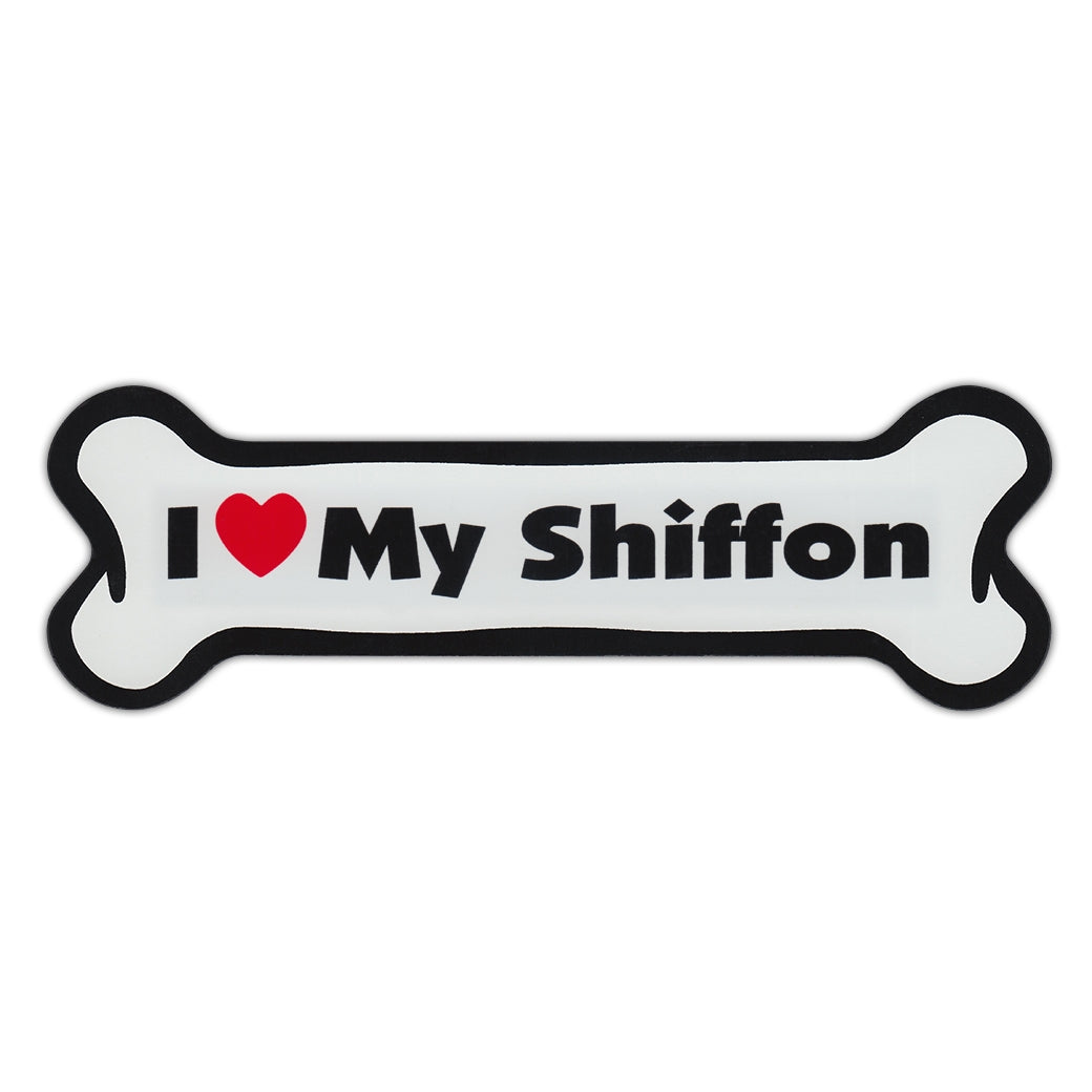 Dog Bone Magnet - I Love My Shiffon 