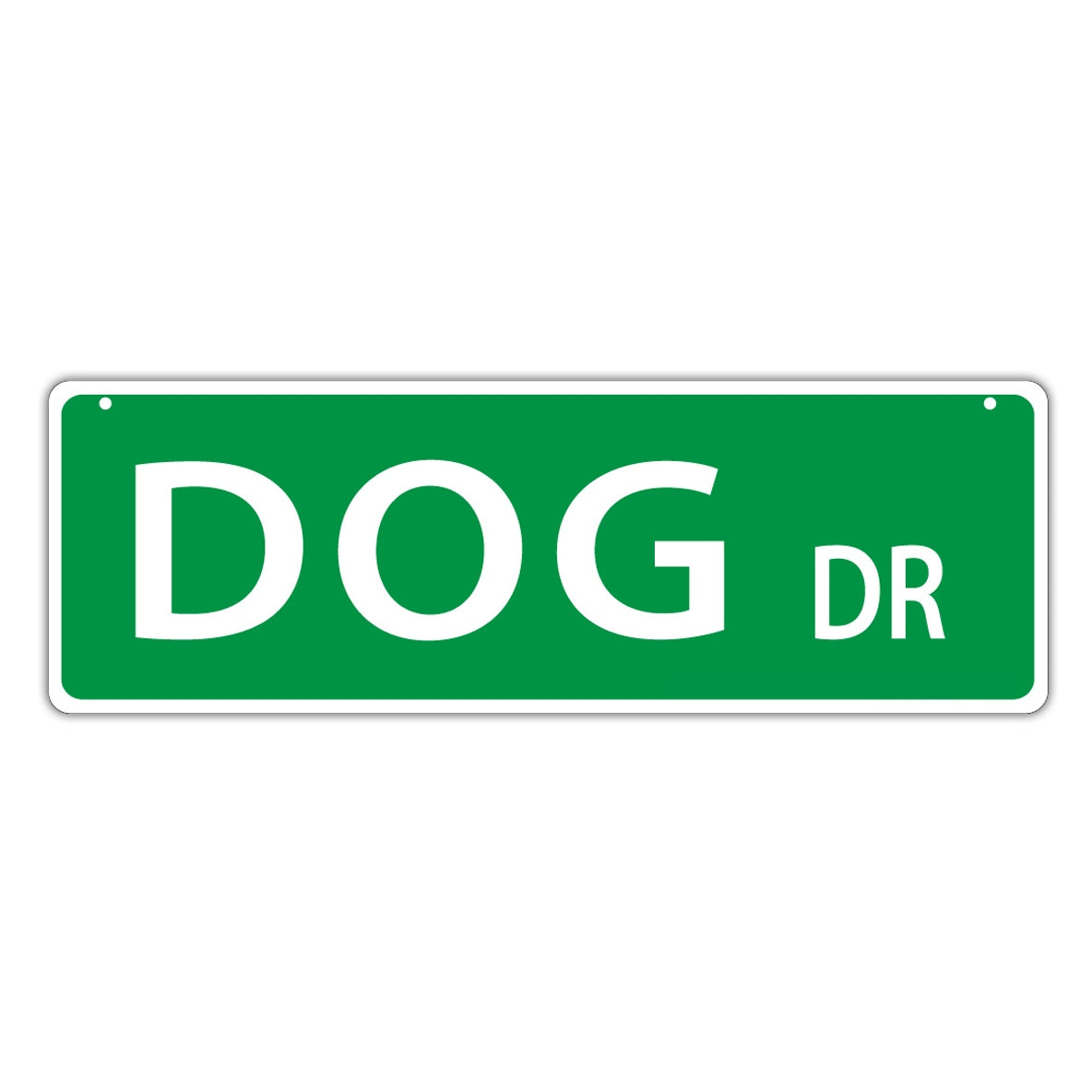 Novelty Plastic Street Sign - Dog Drive - 17
