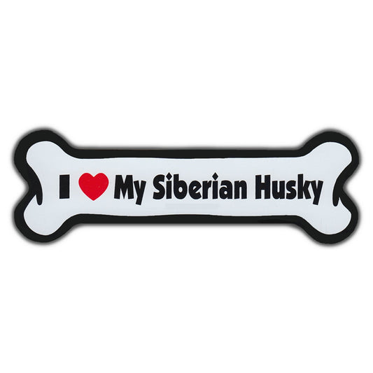 Magnet, Dog Bone, I Love My Siberian Husky, 7