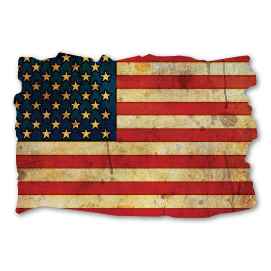 Magnet, United States Flag Magnet (Grunge Look Design), 4.5