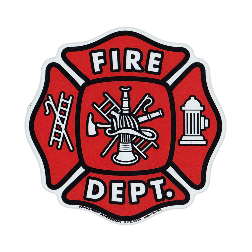 Magnet - Fire Department Shield (5" x 5")