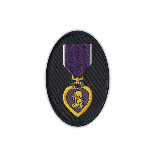 Patch, Embroidered Patch, Purple Heart Medal Ribbon, 2.5