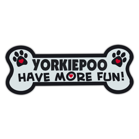 Magnet, Dog Bone, Yorkiepoo Have More Fun!, 7.25