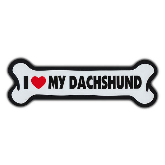 Magnet, Giant Size Dog Bone, I Love My Dachshund, 10
