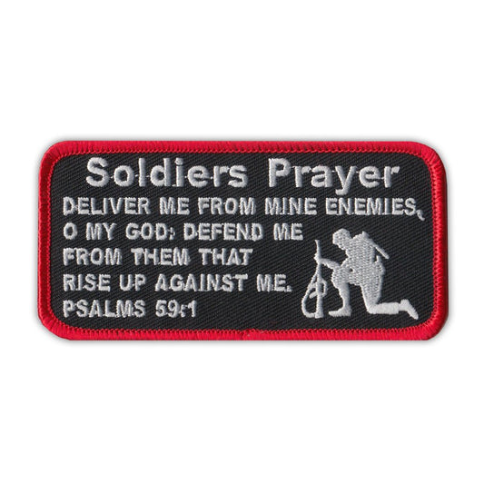 Patch, Embroidered Patch, Soldier's Prayer Psalms 59:1, 4