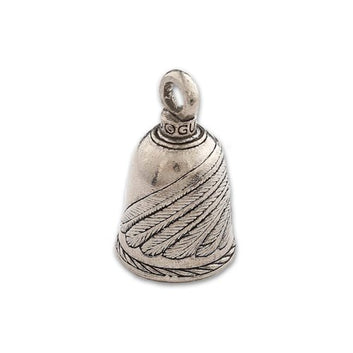 Guardian Bell, Metal, Indian, Headdress, Native American, Feathers, Motorcycle Good Luck Bell, .75