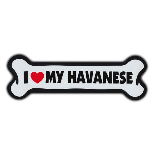 Magnet, Giant Size Dog Bone, I Love My Havanese, 10