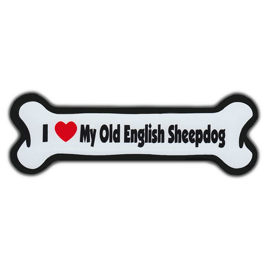 Magnet, Dog Bone, I Love My Old English Sheepdog, 7