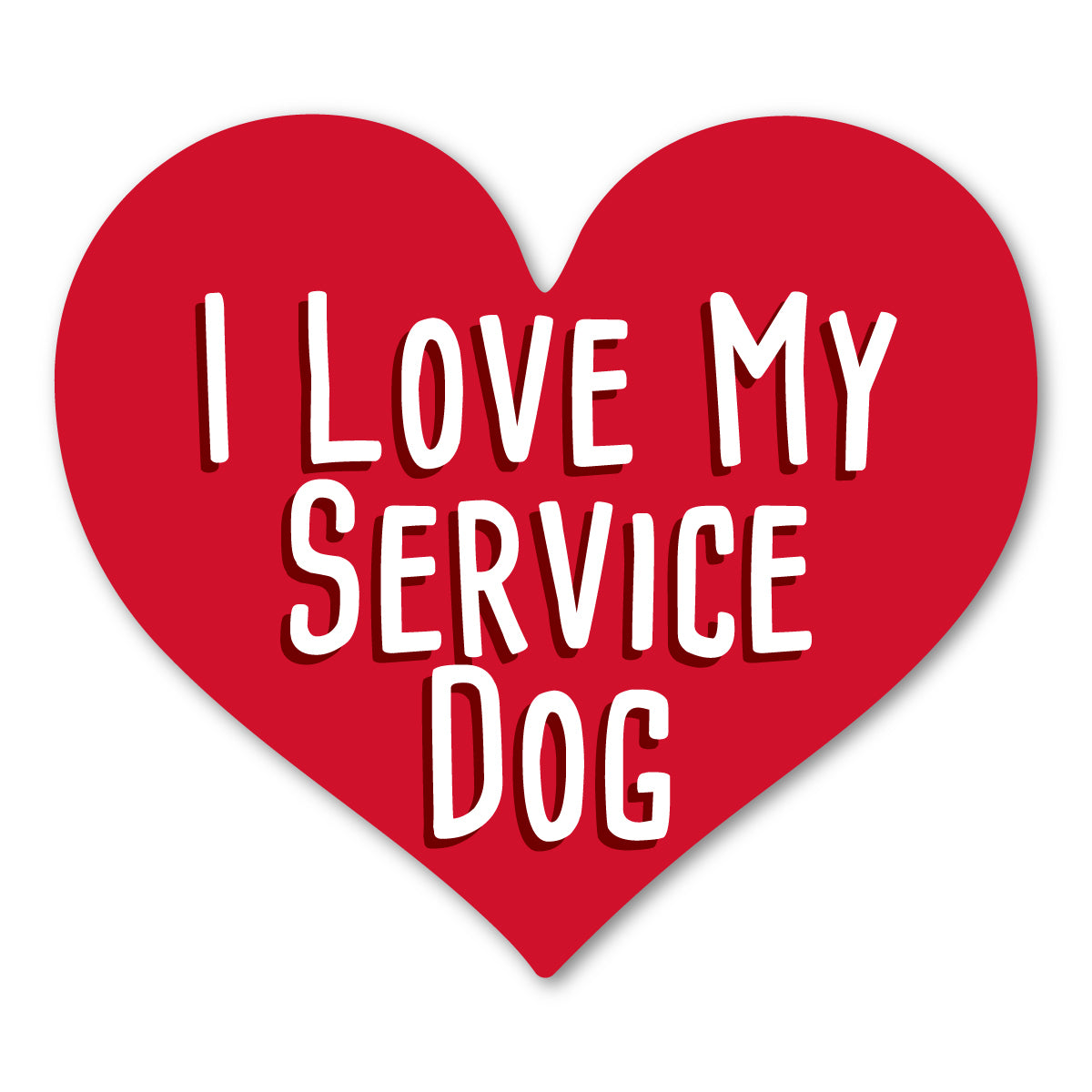 Magnet - I Love My Service Dog (5.25" x 4.5")