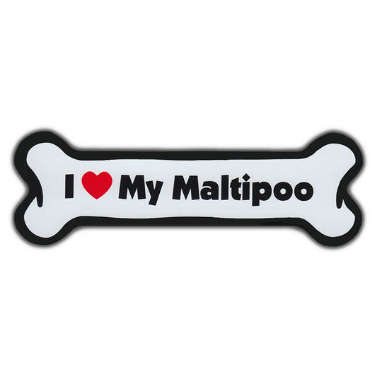 Magnet, Dog Bone, I Love My Maltipoo, 7
