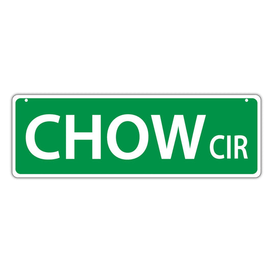 Street Sign, Plastic, Chow Circle, 17