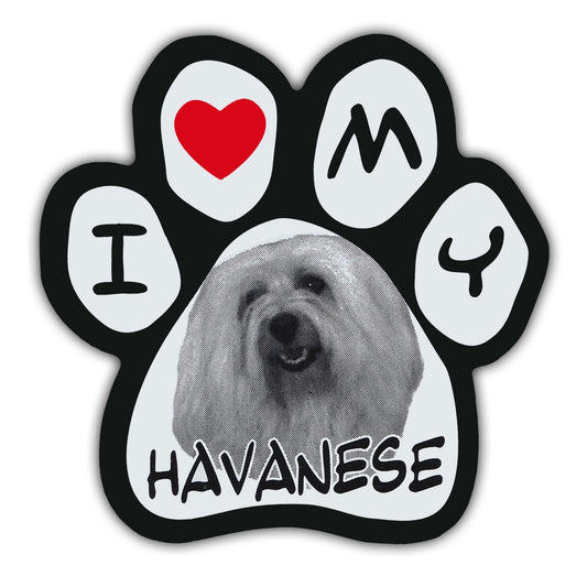 Magnet, Picture Paw, I Love My Havanese, 5.5