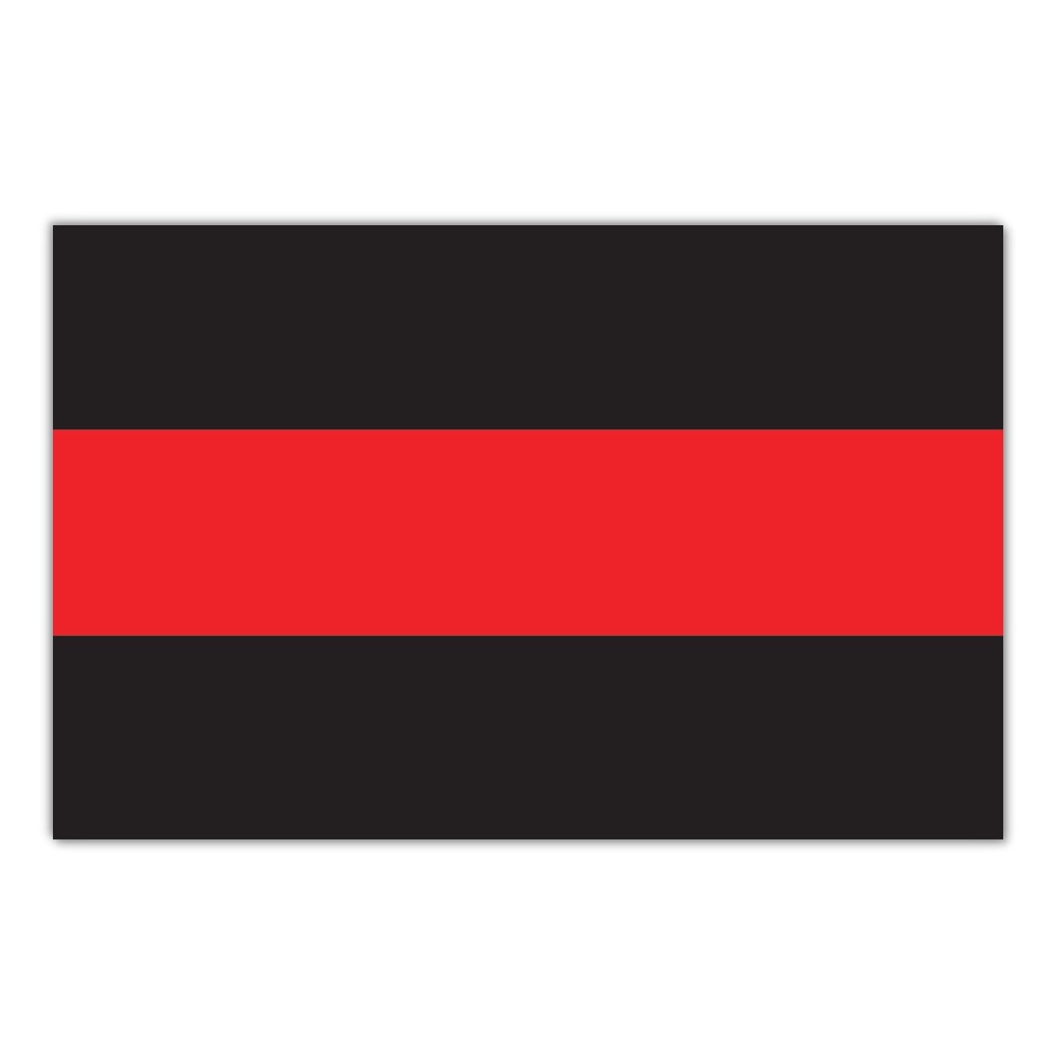 Magnet - Large Size, Thin Red Line Flag (8.5" x 5.5")