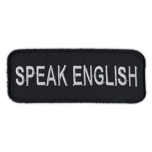 Patch, Embroidered Patch, Speak English, 4