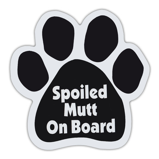 Magnet, Dog Paw, Spoiled Mutt On Board, 5.5