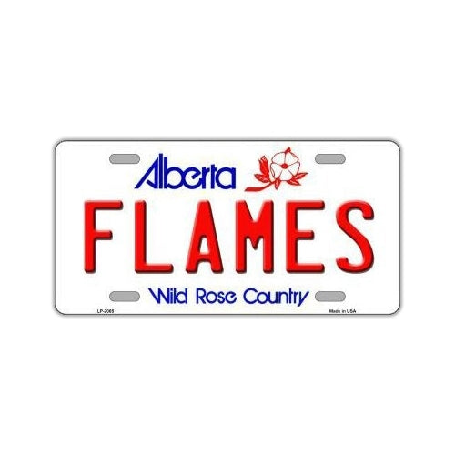 NHL Hockey License Plate Cover - Calgary Flames