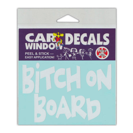 Decal, Window Decal, Bitch On Board, 4.5