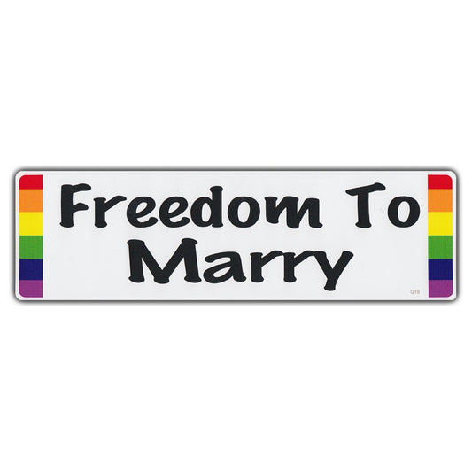 Sticker, Bumper Sticker, Freedom To Marry, 10