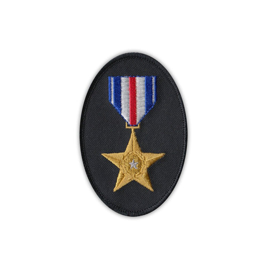 Patch, Embroidered Patch, Silver Star Medal Ribbon, 4