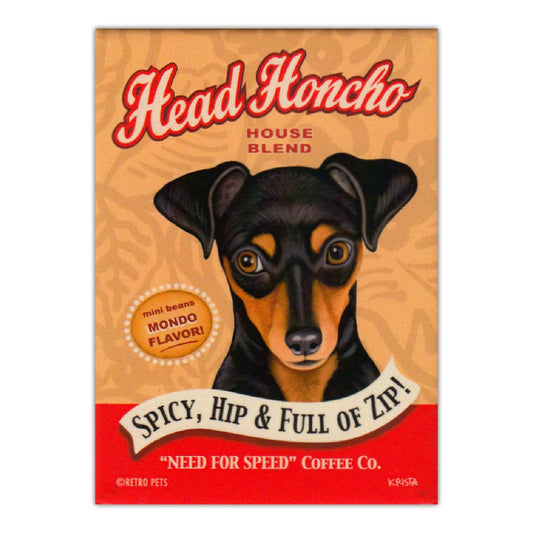 Magnet, Refrigerator Magnet, Head Honcho House Blend Coffee, Min Pin, 2.5