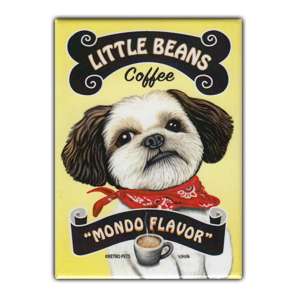 Refrigerator Magnet - Little Beans Coffee, Shih Tzu