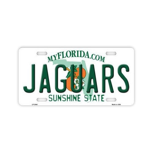 License Plate, Metal Vanity Tag Cover, Jacksonville Jaguars, 12