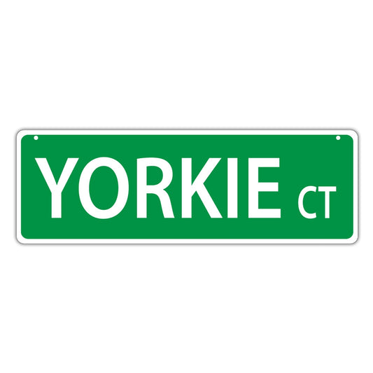 Street Sign, Plastic, Yorkie Court (Yorkshire Terrier), 17