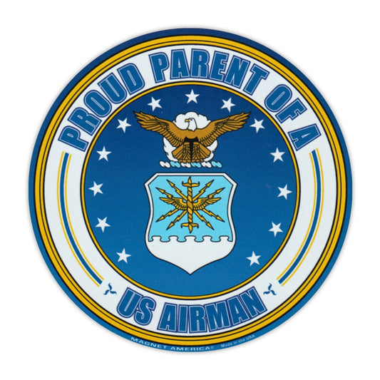 Magnet, Round, Proud Parent of a US Airman, 5
