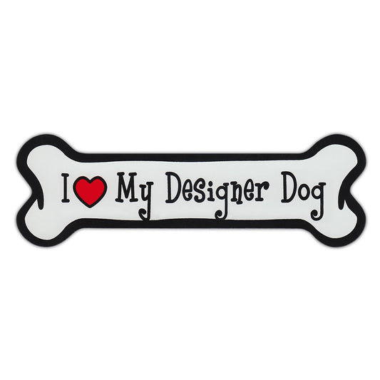 Magnet, Dog Bone, I Love My Designer Dog, 7