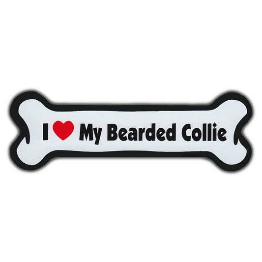 Magnet, Dog Bone, I Love My Bearded Collie, 7