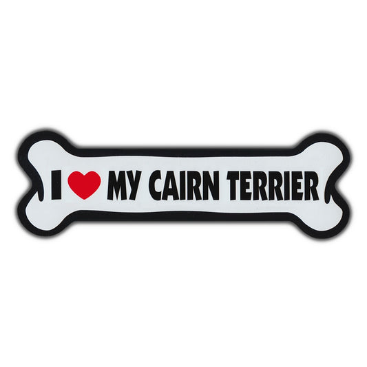 Magnet, Giant Size Dog Bone, I Love My Cairn Terrier, 10