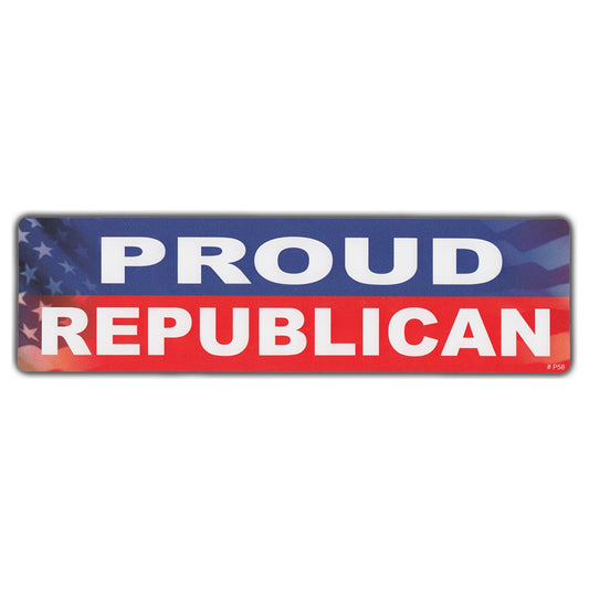 Sticker, Bumper Sticker, Proud Republican, 10
