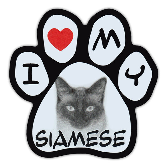 Magnet, Picture Paw, I Love My Siamese, 5.5