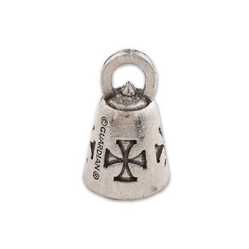 Guardian Bell, Metal, Iron Cross, Chopper Cross, Motorcycle Good Luck Bell, .75