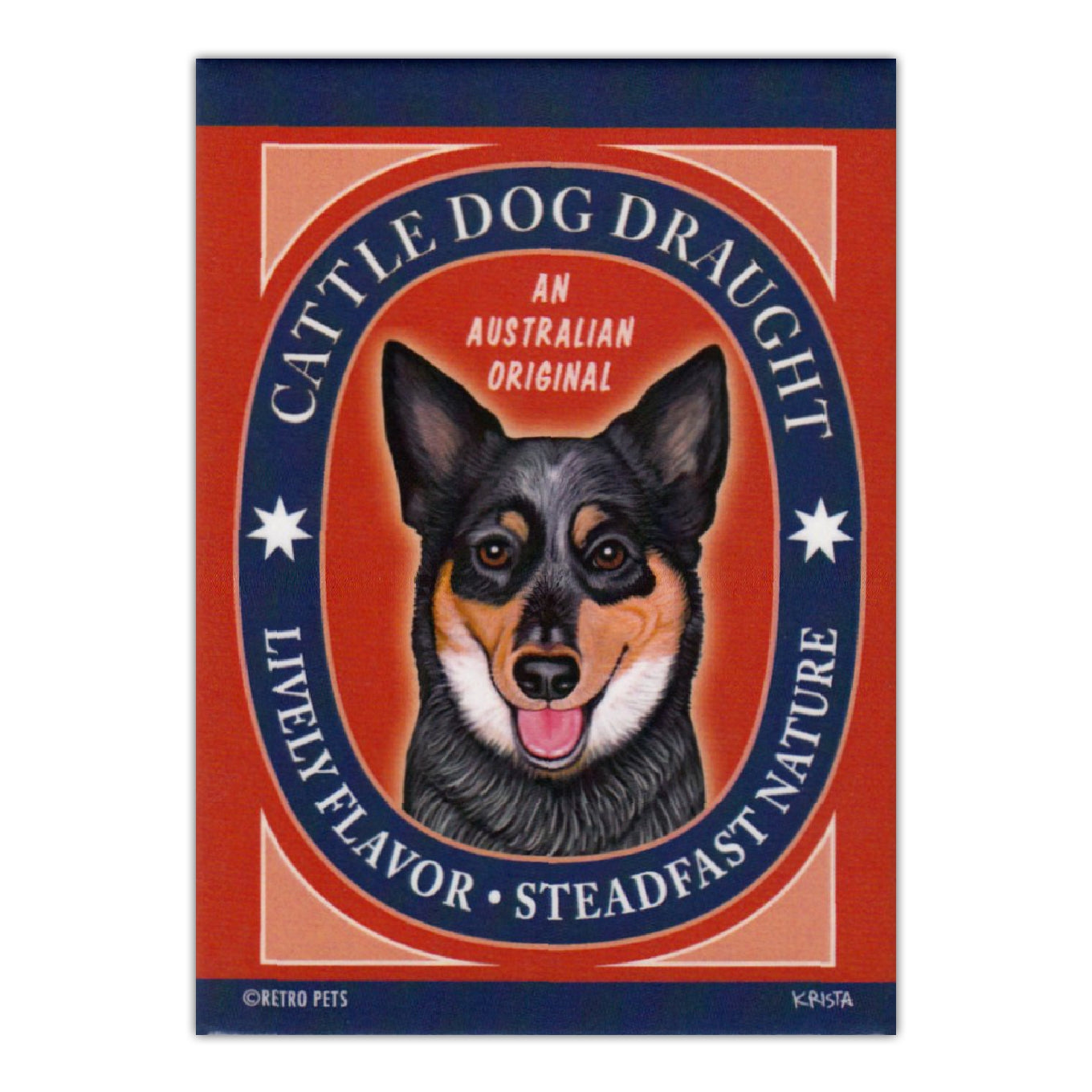 Refrigerator Magnet - Cattle Dog Draught